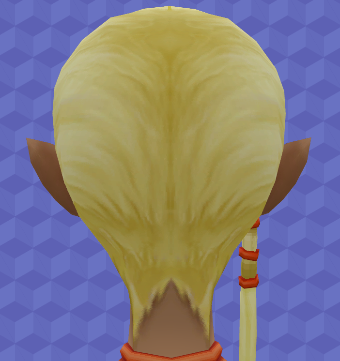 Close-up of the back of Impa's head. Hair tapers off in a V at her neck.